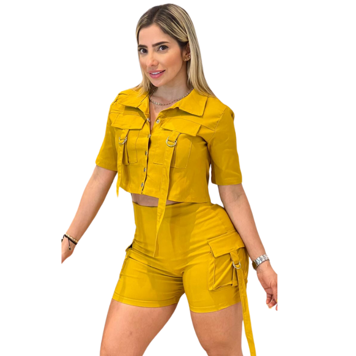 Conjunto 2 piezas chaleco y Short - Añade sofisticación y estilo a tu armario