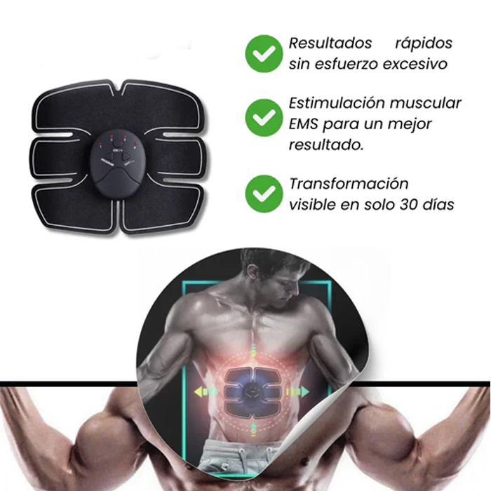 Parche Tonificador de Abdomen 3 en 1 - Quema Grasa, Define el Abdomen y Fortalece los Bíceps