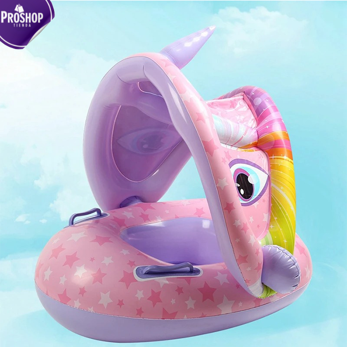 Flotador Bebés Camaleon Techo Niño Niña - Forma de Unicornio Rosa