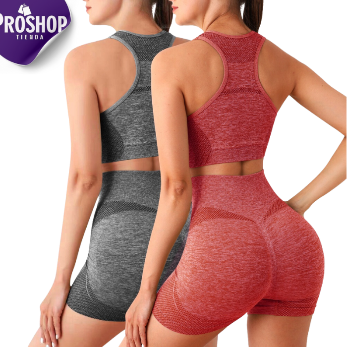 Conjunto Deportivo Short + Top - Fitness - ¡Comodidad, estilo y rendimiento en un solo conjunto!